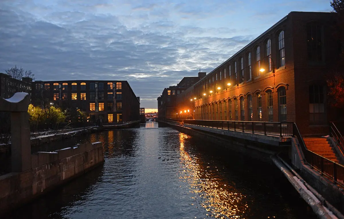 Canal at night
