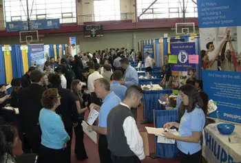 Hundreds of students attended the fall Career Fair in search of internships, co-op positions and full-time jobs.