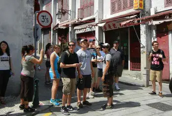 UMass Lowell and University of Macau students explored the old town together.
