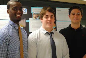 PT students Randy Jean, Ryan Burke and Thomas Sniezek designed a self-contained pediatric physical therapy clinic tailored to orphanages for disabled children in third-world countries.