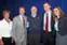 From left, Jacqueline Moloney, Roger Cressey, Prof. Dean Bergeron, Mike Mizzoni, and Associate Director of Programs and Alumni Services Heather Makrez after the lecture.