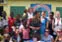 Nursing students make a donation at an orphanage in Ghana during a trip in January 2010.