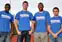 UMass Lowell 4x400 runners, from left, Craig Bennett, Ryad Bencheikh, Evan White, and Jeff Wundt.