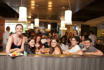 Students celebrated the new school year in the renovated University Dining Commons. Photo by Meghan Moore
