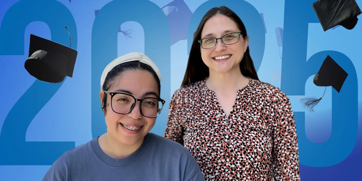 Melanie Guerra, left, with Erin Bertelsen