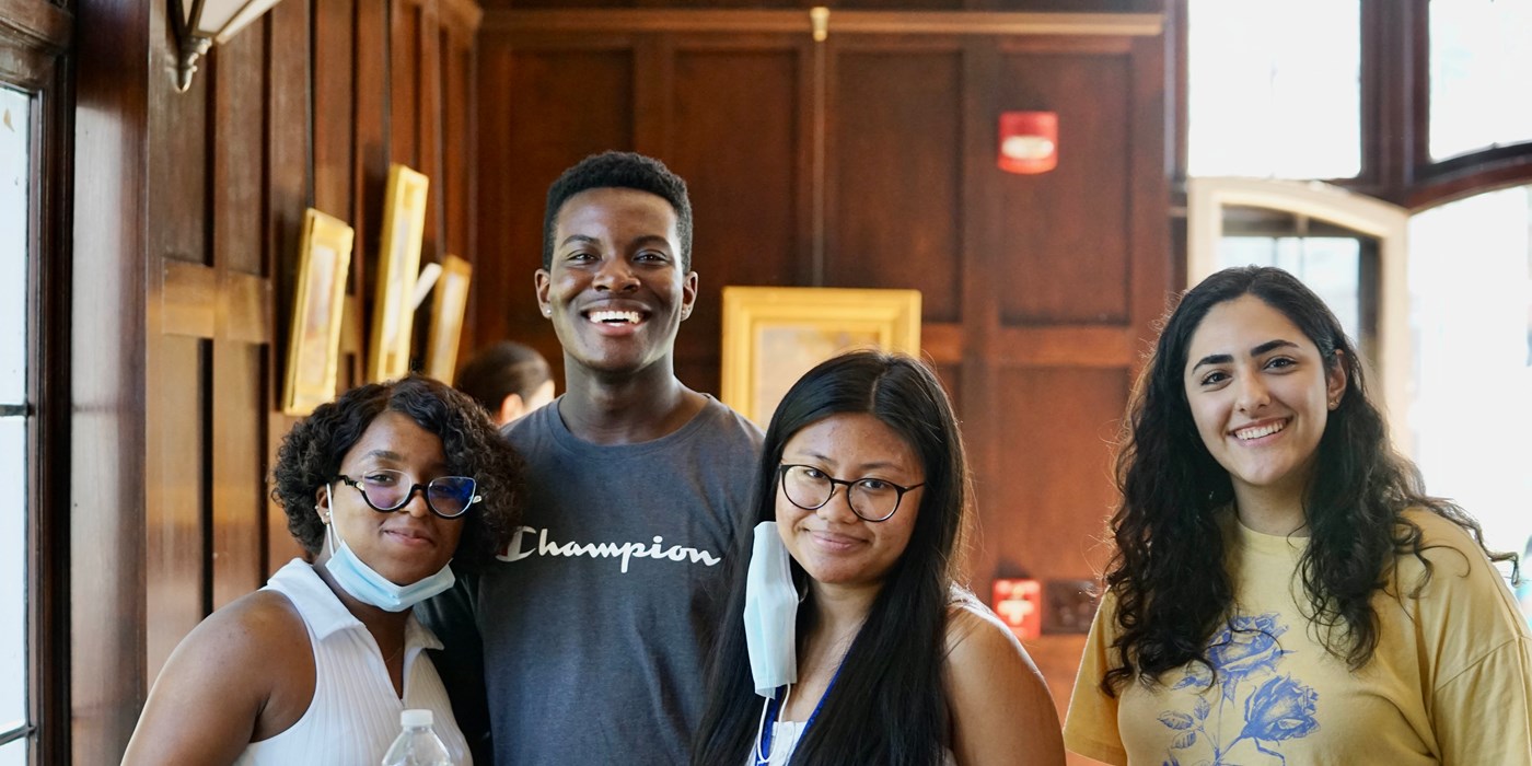 four students at launch luncheon