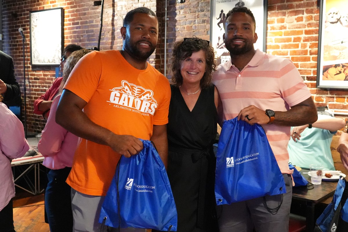 Miguel Gonzalez, Stacy Szczesiul and Henry Rodriguez at the educator launch party.