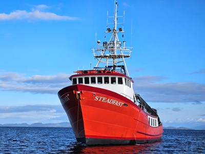 The Steadfast, Ocean Plastics Recovery Project’s collection vessel.