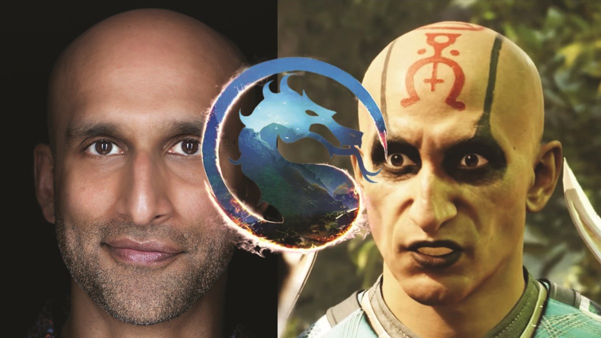 Shahjehan Khan next to his image used in video game