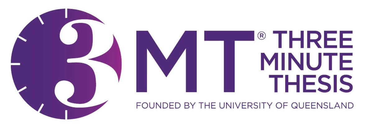 logo for Three Minute Thesis program includes 3MT logo and description Founded by the University of Queensland