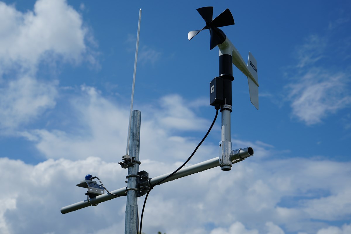 Wind monitor at the weather station.