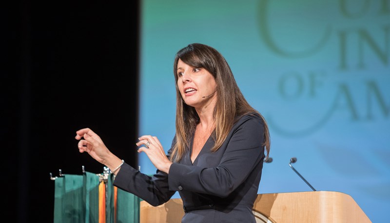 Cheryl Henry speaks at an event