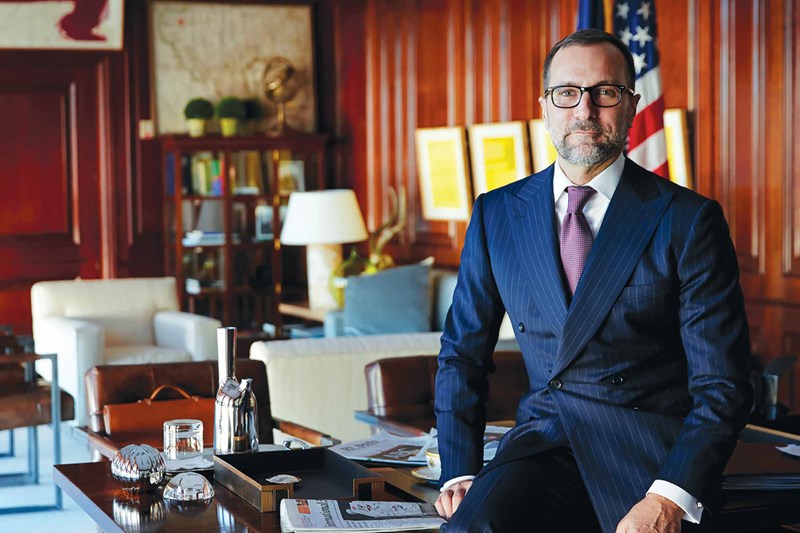 University of Lowell alum James Costos in his office