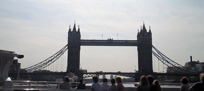 The tower bridge in London.