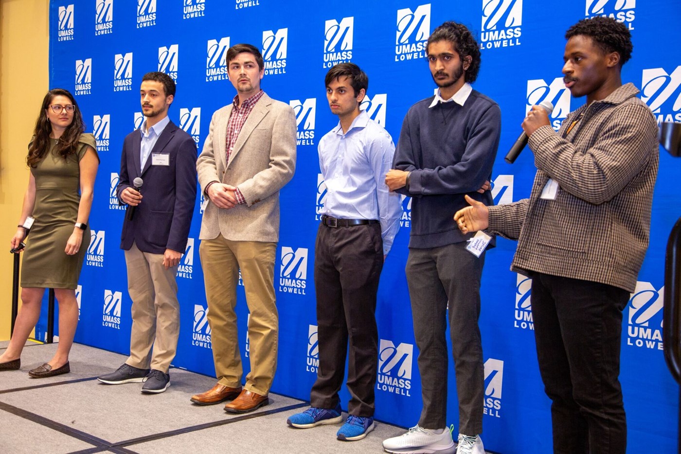 Team ZENYAI pitching their idea to the audience and judges at the 2024 $50,000 Idea Challenge.